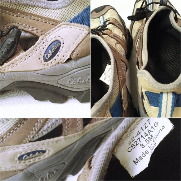 Cabela's Ventilated Hiking Shoe Men-8.5M Summer Heavy Duty Active Outdoor Taupe - Picture 10 of 12